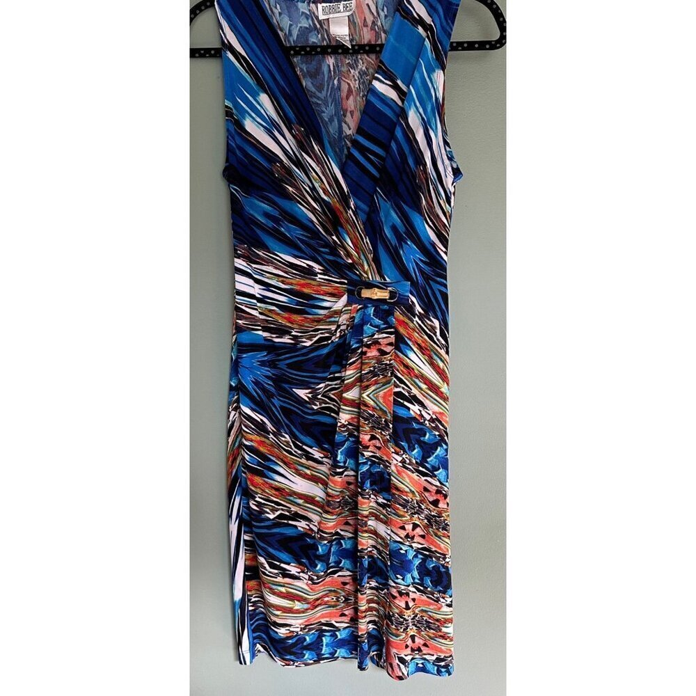 Robbie Bee Size M Sheath Dress Multicolor Retro Y2K Knee Length Bodycon Style
